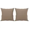 vidaXL 2-Sitzer-Sofa mit Zierkissen Cappuccino-Braun 140 cm Produktbild-Vorschau 5
