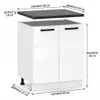 ULWEHOME | Unterschrank 60 cm Weiß Hochglanz, Produktbild-Vorschau 2