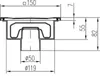 Chuděj Podlahová vpusť Neptun DN50/82 x N 150 x 150 mm Náhľad obrázku produktu 2