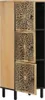 A close-up view of a wooden cabinet with carved doors. Náhľad obrázku produktu