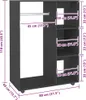vidaXL Kleiderschrank Schwarz 80x40x110 cm Holzwerkstoff Produktbild-Vorschau 8