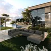 TRADA Gartenecksofa Bahama XL Dunkelgrau Links 370x175 cm Produktbild-Vorschau 1