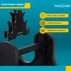 A product image showcasing a dumbbell rack with feature callouts. Náhľad obrázku produktu