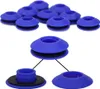 A collection of blue silicone grommets and a disassembled view of one grommet. Produktbild-Vorschau