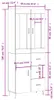 vidaXL Highboard Weiß 69,5x34x180 cm Holzwerkstoff Produktbild-Vorschau 8