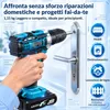 AJIEQAQ Trapano Avvitatore a Batteria 21V MAX, 45 Nm, 18+1, Anteprima dell’immagine prodotto 2