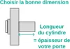 Verrou sans bouton Etendard pour porte de cave, cylindre Voir les images du produit 6