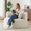 Fauteuil rond velours côtelé surdimensionné – assise Voir les images du produit 2