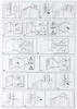 Instructional diagrams for assembling refrigerator hinges. Produktbild-Vorschau