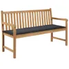 vidaXL Coussin pour banc de jardin Anthracite 150x50x3 cm Voir les images du produit 13