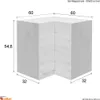 Eckhängeschrank Küche - 60 cm breit - Buche – Namu Produktbild-Vorschau 2