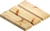 Three wooden planks are arranged diagonally on a white background. Voir les images du produit