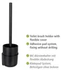 WENKO Turbo-Loc WC-Garnitur Carpino in Schwarz 9,5 x 35 x Produktbild-Vorschau 3