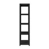 A black, four-shelf storage unit against a white background. Náhled obrázku produktu
