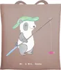 Mr. & Mrs. Panda Tote Bag Panda Angeln - Braun Pastell - Produktbild-Vorschau 1