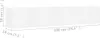 A white, rectangular shelf unit with dimensions indicated. Produktbild-Vorschau