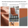 WISFOR Set di 2 sedie da pranzo in pelle e metallo con Anteprima dell’immagine prodotto 3