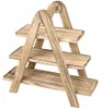 WELLHAUS 3-stufige Etagere Holz Servierplatte Snackständer Produktbild-Vorschau 5