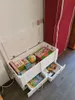 grosse weisse Holztruhe Kalle mit Schubladen und Deckel Produktbild-Vorschau 2