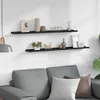 vidaXL Mensole a muro 2 pezzi nero 100x9x3 cm Anteprima dell’immagine prodotto 12