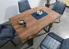MASSIVMOEBEL24 Baumtisch Sheesham 160x90x77 grau gebeizt / Produktbild-Vorschau 1