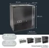 Serverschrank 19 Zoll unmontiert HMF 65700 12 HE Schwarz Produktbild-Vorschau
