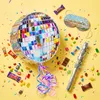 Pinata boule disco Relaxdays, avec bâton et masque, piñata Voir les images du produit 5