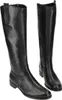 A pair of black leather knee-high boots. Produktbild-Vorschau