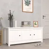 vidaXL Skriňa na topánky biela 110x38x45,5 cm Masívne Náhľad obrázku produktu 2