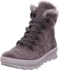 A single gray boot with laces and fur trim is shown against a white background. Produktbild-Vorschau
