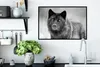 MuchoWow® MuchoWow® Gerahmtes Poster Schwarzer Wolf in Produktbild-Vorschau 3