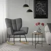 ML-Design houpací křeslo tmavě šedé houpací křeslo froté Náhled obrázku produktu 7