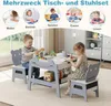 COSTWAY Kindertisch mit 2 Stühlen, Maltisch 5 in 1 mit Produktbild-Vorschau 5