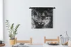 MuchoWow® Wandteppich Wandbehang Löwe - Rauch - Liebe - Produktbild-Vorschau 2