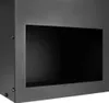 A black metal fireplace insert or enclosure. Voir les images du produit
