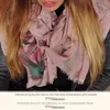 styleBREAKER Schal mit Feder Print im Boho Style, Fransen Produktbild-Vorschau 4