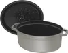 A Staub cast iron pot and lid are shown against a white background. Podgląd zdjęcia produktu