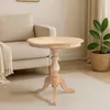 Okrągły stolik boczny 70 cm - drewniany stolik kawowy - Podgląd zdjęcia produktu 7