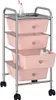 vidaXL Chariot à tiroirs avec 4 tiroirs Rose Plastique Voir les images du produit 2