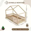 Crazy Pine Hausbett 120x200 cm – Kinderbett aus Naturholz – Produktbild-Vorschau 2