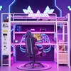 Letto a castello Flieks 90x200 cm con LED, letto a soppalco Anteprima dell’immagine prodotto 2