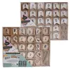 84 lettres en bois en forme de drapeau, non peintes, pour Voir les images du produit 1