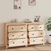 vidaXL Příborník 140x35x80 cm z masivního borovicového Náhled obrázku produktu 3