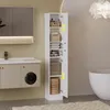 Szafa łazienkowa białe drewno słupek regał pojemny loft Podgląd zdjęcia produktu 6