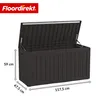 Floordirekt Gartenbox Holz-Optik wetterfeste Kissenbox 300L Produktbild-Vorschau 2