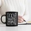 I hate People Tasse in Schwarz Produktbild-Vorschau 3