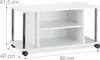 Relaxdays Mobile TV bianco, mobile TV con 4 rotelle, mobile Anteprima dell’immagine prodotto 4