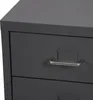 Close-up of a gray metal filing cabinet with a silver handle. Podgląd zdjęcia produktu