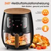 6,5L 7-in-1-Heißluftfritteuse mit Glasfrittierkorb, Produktbild-Vorschau 2