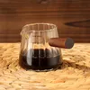 180ml Espresso Messbecher Glas mit Holzgriff, Transparent Produktbild-Vorschau 3